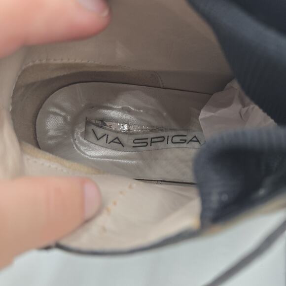 Vintage Via Spiga Boots Size 10 Black Lace Up Leather Italy Rare READ Victorian - Picture 8 of 9